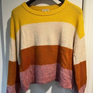 Madewell Balloon Sleeve Striped Sweater